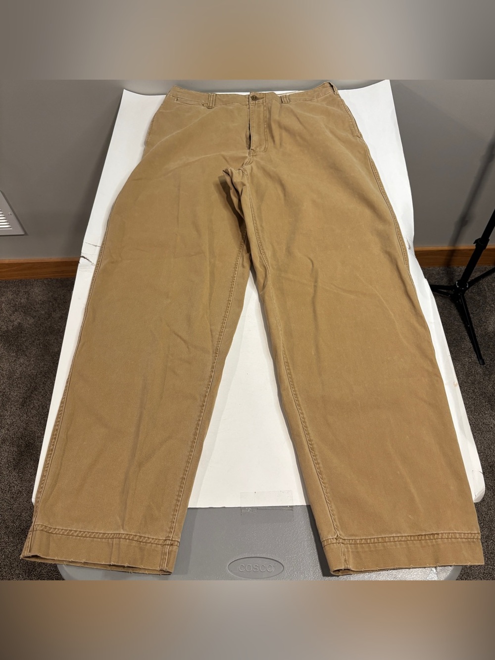 Y2K Vintage Abercrombie & Fitch Men’s Chino Pants 34L Brown Heavyweight T-2083